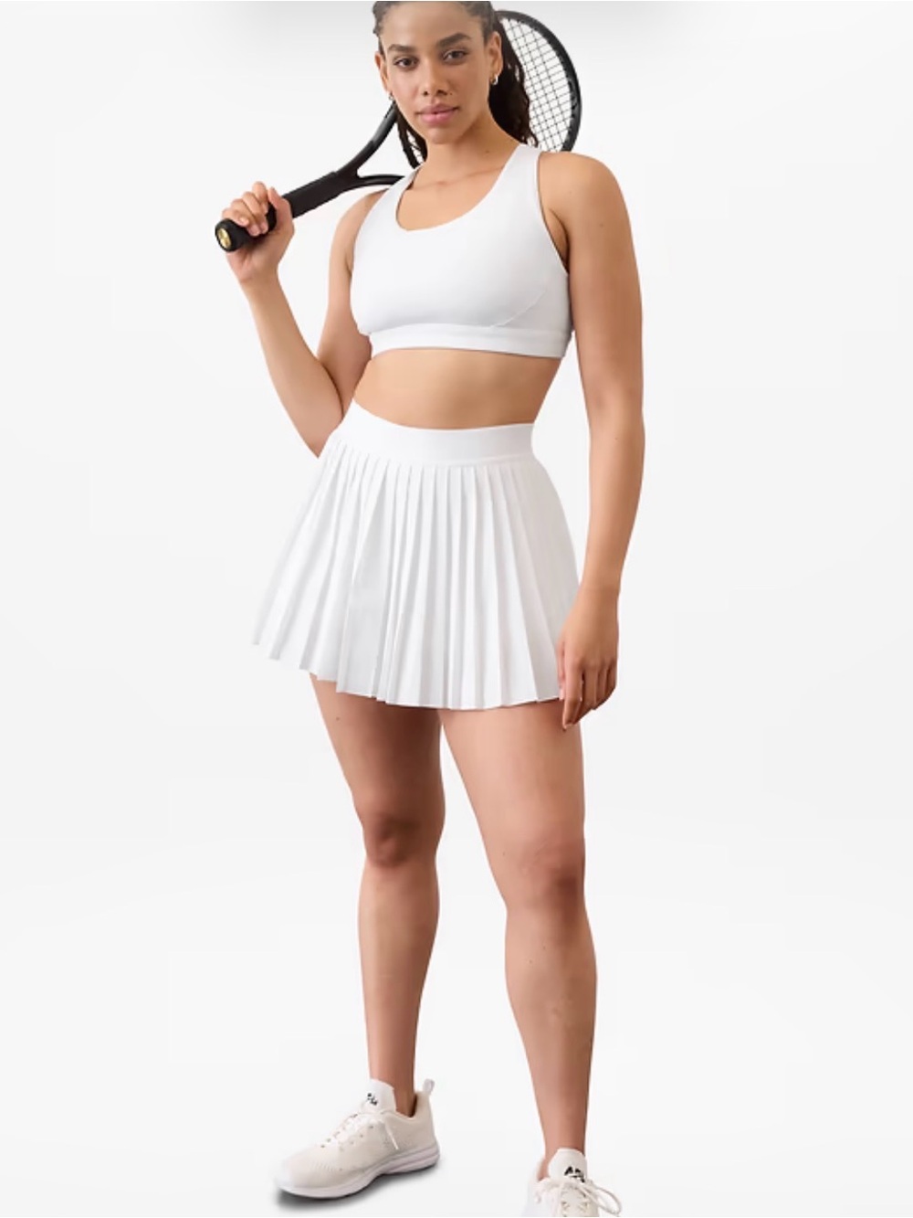 Athleta White Pleated Tennis Skort - Picture 5 of 7